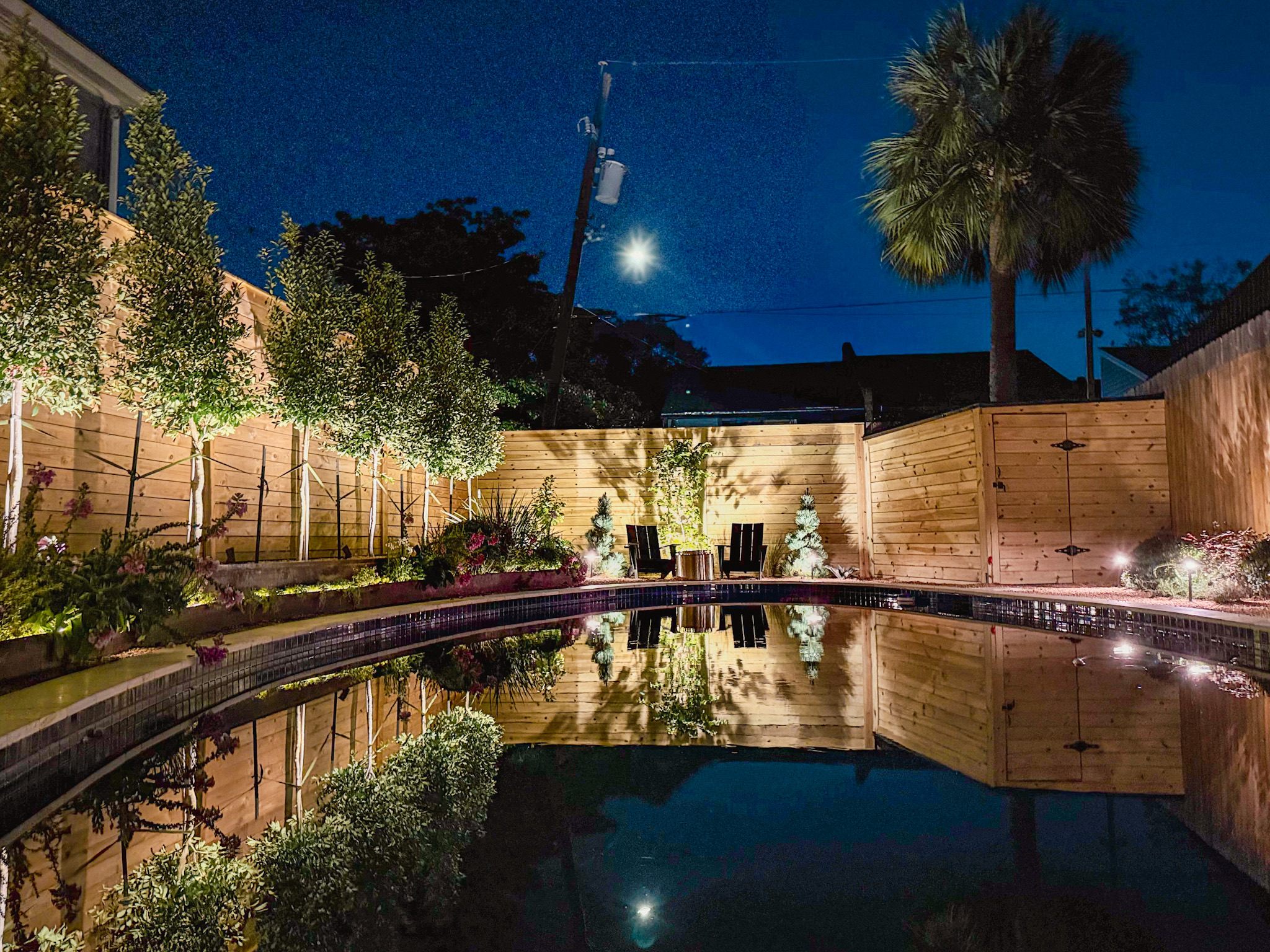 Pool Retreat at Night
