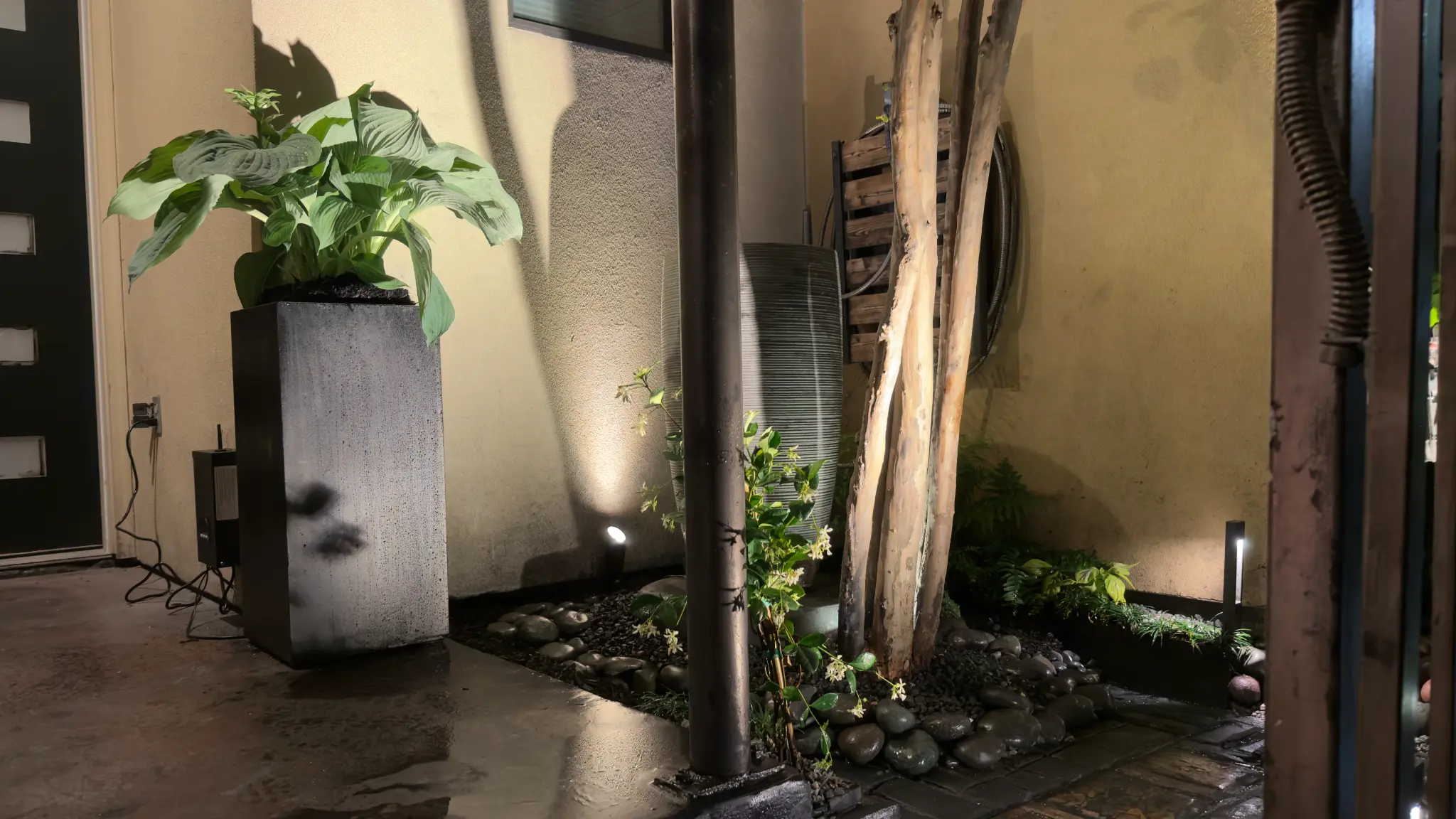 Hosta & River Rock